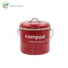 Cubo metálico apilable para encimera de cocina con tapa redondo para uso doméstico en la cocina con algodón filtrante cubo de almacenamiento de residuos de cocina papelera