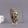 Figura de Guan Gong de Dibujos Animados Versión Q de Latón Puro, Figura de Guan Gong que Trae Fortuna, Mascota de Té Retro, Artesanía de Mascota de Té para Escritorio