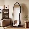 Espejo de Cuerpo Entero Antiguo Medio Espejo de Piso para el Hogar Espejo para Vestirse Colgante de Pared Espejo con Forma Especial Dormitorio de Niña Espejo de Prueba de Alta Gama