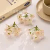 Cabeza de Flor Simulada Flor Estrella Azul de 9 Puntas Hecha a Mano DIY Cabeza de Flor Pequeña Decoración para Caja de Flores Tocados de Novia Accesorios para el Cabello