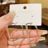 Pendientes de Aro Cuadrados Geométricos de Diseño de Nicho 2026 Nuevo Estilo Pendientes de Moda para el Trabajo Sensación de Alta Gama Pendientes Versátiles de Celebridad de Internet