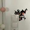 BRUP Monstruo Ojo Geométrico Oscuro Pegatina de Pared para Interruptor Ojo Curioso Creativo Pegatina de Pared de Halloween BR5726C