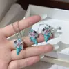 Dulce Collar de Zirconia Esmaltada Colorida de Helado para Mujer, Pendientes Lindos de Cono de Nicho Japonés y Coreano, Gargantilla, Cadena para Clavícula, Moderno
