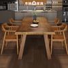 Mesa de comedor y silla de madera maciza estilo americano Yangren, mesa de comedor rectangular para apartamento pequeño, mesa de comedor para restaurante B&amp;B.