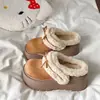 Zapatos de mujer estilo Birkenstock con plataforma gruesa y felpa, retro, que aumentan la altura, nuevos de invierno 2026, pantuflas cálidas de algodón peludo para personas petite