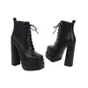Novas 32 Botas de Cavaleiro de Salto Alto Código de Comércio Exterior Grosso 43 Botas Curtas com Cadarço Tabela de Tamanhos Quadrado Branco Verde Preto