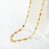 Collar con forma de estrella y corazón de joyería de moda europea y americana, cadena para la clavícula de forma geométrica de diamante, collar chapado en oro de acero inoxidable para mujer