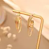 Pendientes Geométricos Largos con Borla Aguja de Plata 925 Chapados en Cobre con Oro Real Moda de Alta Gama Pendientes Exquisitos Joyería de Nicho Ins