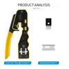 Herramienta de Prensado de Paso de Siete Pisos para Cable Ethernet Cat6 Cat5e Stripper RJ45 Cortador de Cable con Hoja