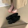 Zapatos Mary Jane de Ballet de Temperamento Francés para Mujer 2024 Primavera y Otoño Nueva Moda Combinación Versátil Suela Suave Zapatos de Cuero con Falda
