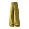 Pantalones de senderismo impermeables funcionales para hombre, estilo casual americano, corte holgado, talla grande, versátiles, pantalones de trabajo de pierna recta