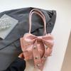 Bolsa de Ombro Sweet Cool Spice Girl de Alto Valor Feminina 2025 Verão Nova Moda Bolsa de Rebites Distinta Bolsa de Axila com Laço