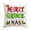 Funda de Almohada Navideña Transfronteriza de Comercio Exterior Grinch Divertida Almohada Cuatro Piezas Sofá Decoración del Hogar Cojín Personalización
