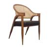 Casa de Huéspedes Estilo Retro Chino Estilo Wabi-Sabi Salón de Banquetes Restaurante Habitación Privada Madera Maciza Ratán Lujo Ligero Silla de Comedor con Reposabrazos Silla de Diseñador