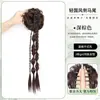 Tranças de peruca com presilha, novo cabelo trançado em botão de flor estilo chinês, mechas de cabelo simuladas, especificamente para estilo chinês tradicional, peruca elegante de rabo de cavalo lateral