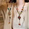 Collar de cuentas cerámicas estilo bohemio para mujer, nuevo diseño 2026, único y largo, perfecto como cadena para suéter o accesorio para el cuello