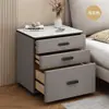 Nueva mesita de noche inteligente antirrobo para dormitorio, no requiere instalación, mueble de noche de madera maciza para uso doméstico, gabinete de almacenamiento multifuncional, seguro
