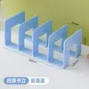 Caja de almacenamiento para libros, soporte de escritorio antivuelco para libros, transparente y retráctil, para libros de texto de oficina y estudiantes y libros ilustrados, estante organizador