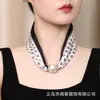 Novo Lenço de Seda Magnético Elegante e Estiloso Estilo Nacional Primavera, Verão e Outono Lenço Decorativo Fino Lenço de Pescoço Sedoso e Confortável