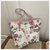 Bolsa Tote Estampada com Grafite da Moda para Mulheres 2026 Grande Capacidade Bolsa de Trabalho Textura Retro de Alta Qualidade Bolsa de Ombro