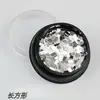 Lantejoulas para Nail Art de Venda Quente Transfronteiriça, Flocos Espelhados Prata-Branco Famosos na Internet de Alto Brilho, Material DIY para Decoração de Unhas