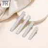 Pinzas de Pato Hechas de Metal Galvanizado, Pinzas Cuadradas para Accesorios de Cabello Hechos a Mano DIY, Accesorios de Pinza de Pato Cuadrada