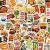 56 hojas Dibujos Animados Comida Japonesa Realista PVC Pegatinas Lindas Decoración para Agenda Funda de Teléfono DIY Guitarra Pegatinas Impermeables