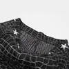 Jia Yi Ku 2026 Nuevo Estilo Americano High Street Ro Jacquard Agrietado Personalizado Jeans Cimitarra Pantalones Anchos Sueltos
