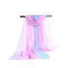 Bufanda nueva de gasa de primavera explosiones de Taobao bufanda degradada para mujer chal protector solar para la playa comercio al por mayor