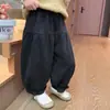 Pantalones Tulipán de Tres Botones Estilo Coreano para Niñas Estilo Primavera/Otoño 2026 Nueva Llegada Moda Infantil Pantalones Largos Elegantes Casuales para Niñas Pequeñas