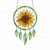 Apanhador de Sonhos DIY Transfronteiriço Pintado à Mão em Acrílico Ornamento Pendurado Educacional Infantil para Colorir Janela Pegador de Sol Pingente Decorativo