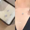 Colar Prata S925 Estilo Coreano Lágrima de Sereia Cool Feminino Luxo Acessível Simples Nicho Pingente Zircônia Brilhante Corrente para Clavícula