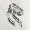 Pañuelo Largo de Seda Retro Versátil con Flores de Anacardo para Mujer, Diadema, Bufanda para el Cuello, Cinturón para la Cintura, Lazo para Bolso, Cinta con un Toque de Lujo
