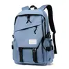 Mochila de Ombro Duplo Lisa Simples para Homens e Mulheres, Mochila para Computador de Grande Capacidade para o Dia a Dia, Mochila Escolar Estilo Ins Coreano