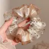 Scrunchie de malha grande estilo coreano para mulheres, acessório de cabelo estilo preguiçoso vintage, elástico para coque, enfeite de cabelo