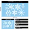 Decorações Populares de Natal Transfronteiriças Pequeno Floco de Neve Adesivos Estáticos para Janela de Vidro Adesivos de Boneco de Neve Temu