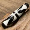 Colar Pingente Vintage com Contas Dzi Amarelas de Nove Olhos Altamente Polidas a Óleo, Contas Soltas do Deus da Riqueza, Corrente de Suéter, Joia de Estilo Étnico, Artefato Cultural
