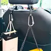 Almacenamiento de gancho para reposacabezas de coche de Amazon con correa de gancho portátil multifuncional, gancho para coche eléctrico para asiento trasero