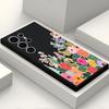 Funda Blanda de Flores Coloridas Hermosamente Florecientes Adecuada para Samsung S24 Funda de Teléfono Mate S26+ Funda de Silicona de Cobertura Completa Anti-Caídas