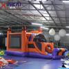 Trampolim de Halloween Slide Castelo Impertinente PVC Parque de Diversões da Família Abóbora Castelo Inflável Combinação Festa de Halloween