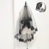 Disfraz de Novia Fantasma para Cosplay de Halloween Velos de Encaje Accesorio para el Cabello Femenino Accesorios de Estilo Gótico Oscuro Tocado de Malla Accesorios