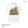 Camiseta holgada de manga corta con estampado de marca moderna personalizada de algodón puro pesado de 250 g para hombres y mujeres, verano, exportación transfronteriza, ropa de hombre al por mayor