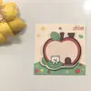 Notas Adhesivas de Manzana de Dibujos Animados con Alto Valor Estético, Estilo Ins, Bloc de Notas Adhesivas para Estudiantes, Notas de Mensajes y Diario