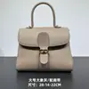 Nuevo Bolso de Mano de Cuero Genuino de Moda para Mujer de Bélgica, Hecho de Piel de Vaca de Primera Capa, Bolso de Mano Versátil y de Alta Gama para el Día a Día