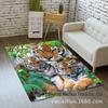 Tapete estilo pastoral flanela doméstico animal Tigre tapete de chão moda doméstica tapete de chão para sala de estar atacado de fábrica transfronteiriço