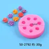 Molde para Bolo de Fondant DIY Várias Folhas Flores Galhos de Ameixa Decoração de Confeitaria de Chocolate Molde de Silicone