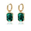 Aretes Colgantes Geométricos Retro Cuadrados de Zirconia para Mujer, Nicho de Lujo Ligero Invierno Aretes de Alta Gama