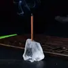 Suporte de Incenso Pedra Bruta de Cristal Natural Decoração de Casa Pedra de Aromaterapia Queimador de Incenso para Oferecer ao Buda Base de Suporte de Incenso Acessórios de Mobiliário de Cristal