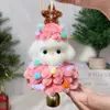 Paquete de Materiales para Colgante de Cachorro de Peluche con Palo Retorcido Navideño DIY Bolsa Linda Colgante Regalo de Cumpleaños para Parejas y Mejores Amigos
