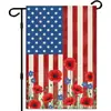 Bandera de Jardín Patriótica de Amazon Transfronteriza Día de la Independencia 4 de Julio Día Conmemorativo de los Veteranos Decoración Estilo Country Americano